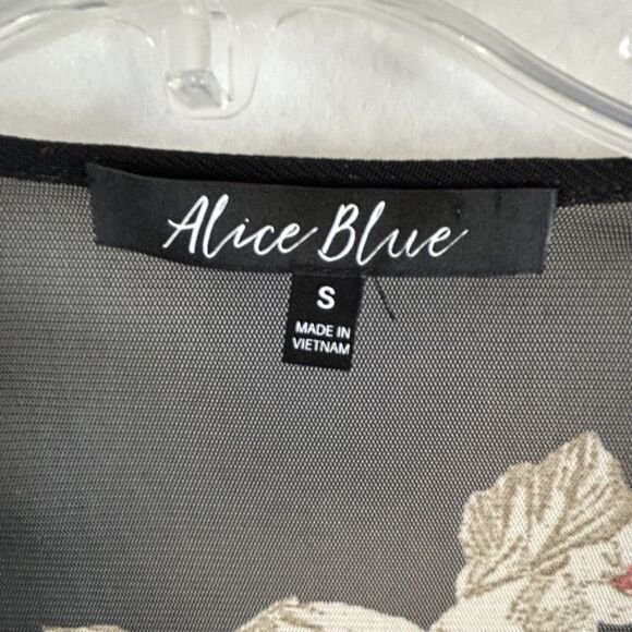 Sheer Kimono Black Floral Sz S Roses layering goth romantic fairy core witchy - Picture 4 of 8